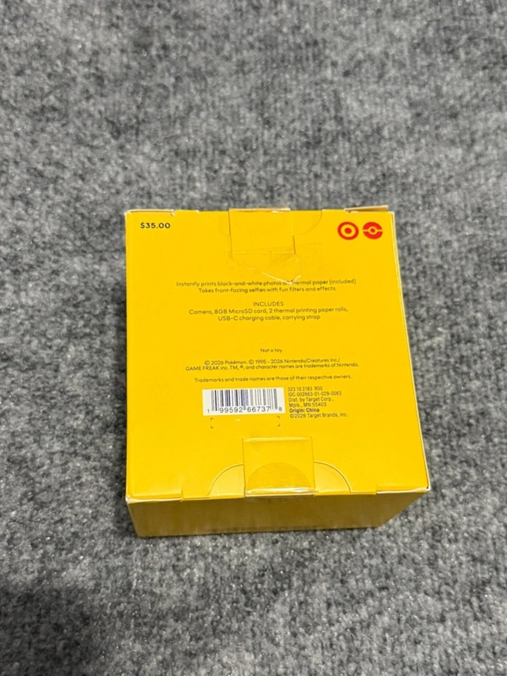 Target Yellow Pokémon Instant Print Camera